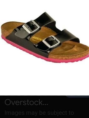 Birkenstock Twin Buckle Sandals in Black and Pink 🩷